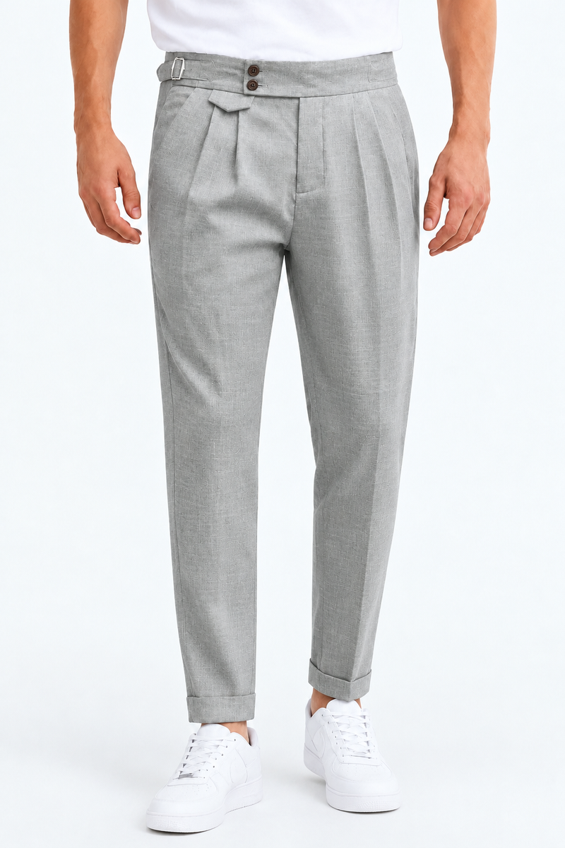 Men’s Premium Regular Pleated Side-Adjuster Trousers