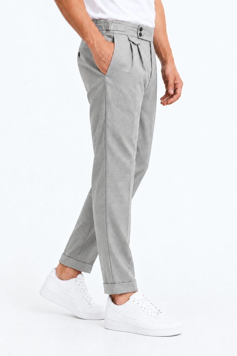 Men’s Premium Regular Pleated Side-Adjuster Trousers