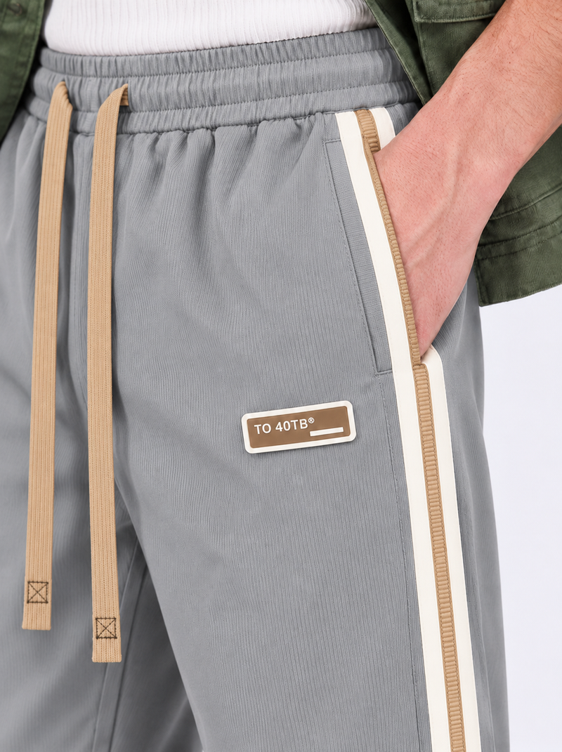 Men's Premium Side-Striped Straight-Leg Track Pants