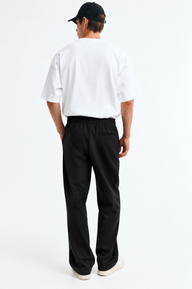 Men’s Premium Double-Pleated Wide-Leg Tailored Trousers