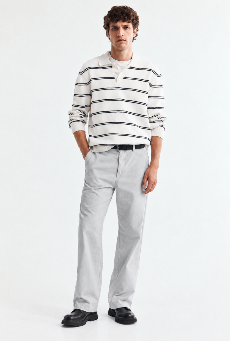 Men’s Premium Relaxed Straight-Leg Chino Trousers