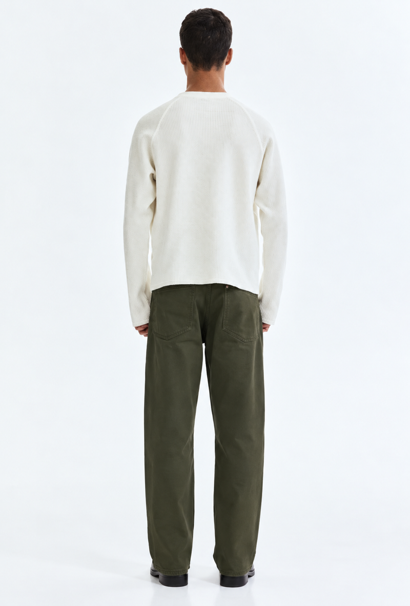 Men’s Premium Regular Straight-Leg Solid Casual Trousers
