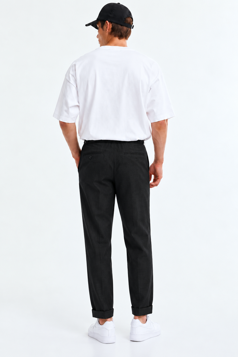 Men’s Premium Regular Pleated Side-Adjuster Trousers