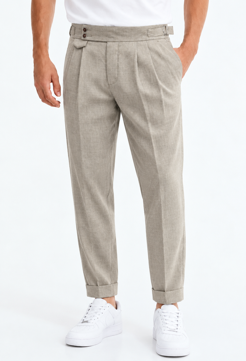 Men’s Premium Regular Pleated Side-Adjuster Trousers