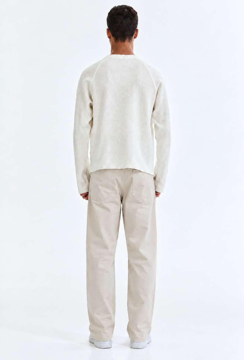 Men’s Premium Regular Straight-Leg Solid Casual Trousers