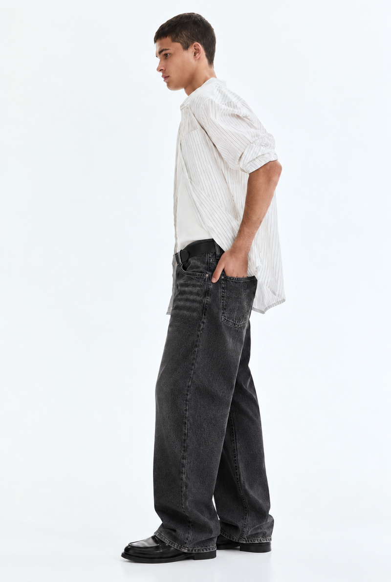 Men's Premium Wide-Leg Baggy Denim Jeans