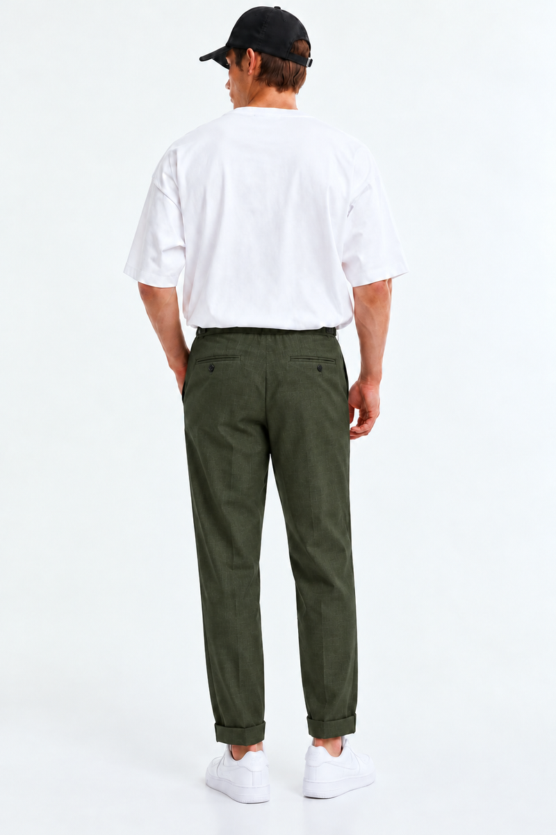 Men’s Premium Regular Pleated Side-Adjuster Trousers