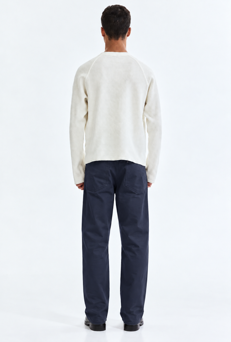 Men’s Premium Regular Straight-Leg Solid Casual Trousers