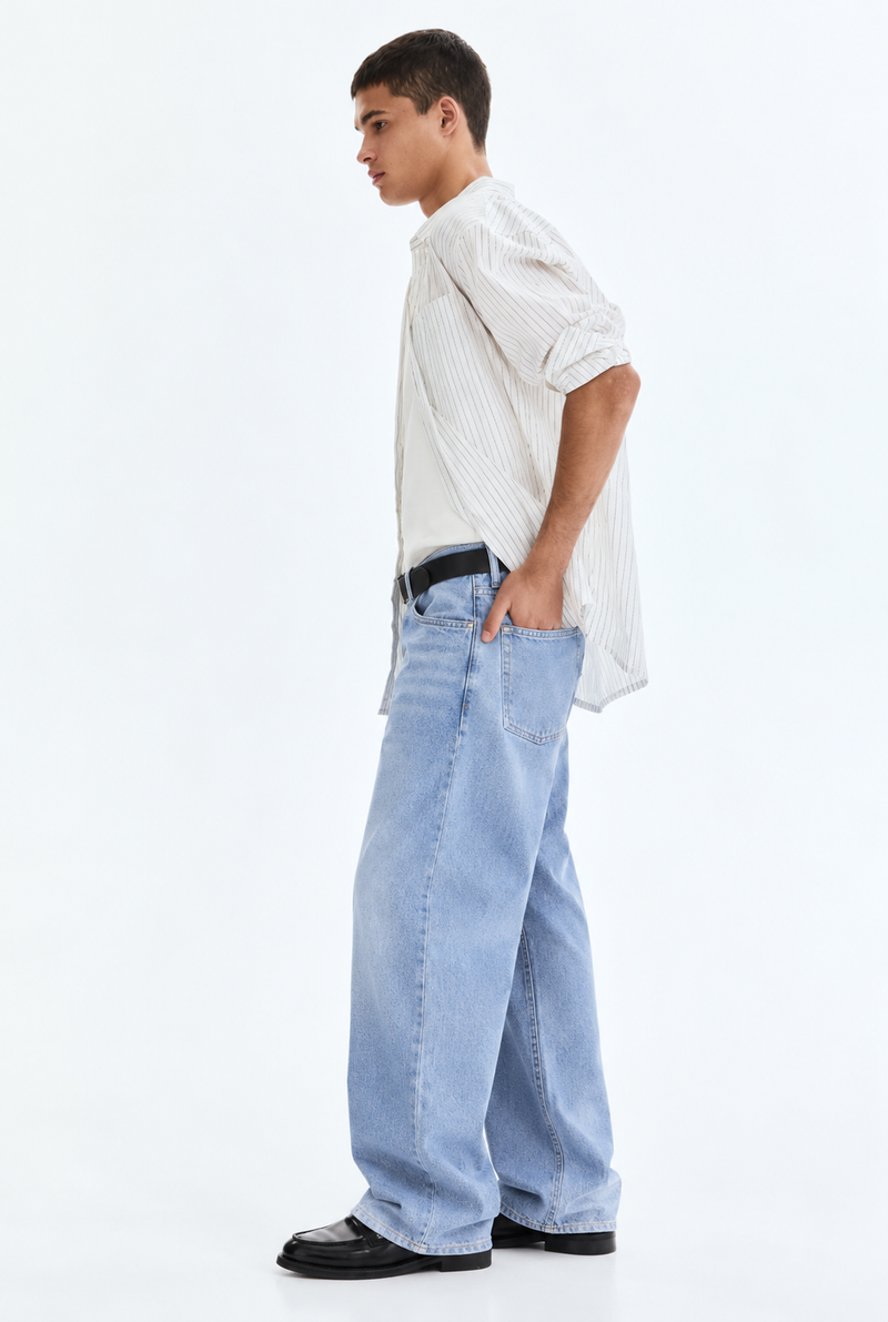 Men's Premium Wide-Leg Baggy Denim Jeans