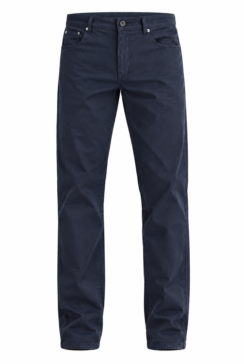 Men’s Premium Regular Straight-Leg Solid Casual Trousers