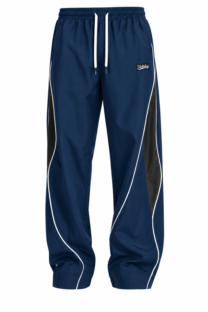 Men's Premium Piping Curved-Panel Track Pants