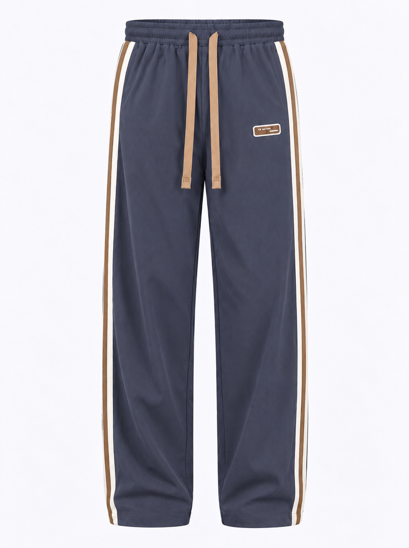 Men's Premium Side-Striped Straight-Leg Track Pants