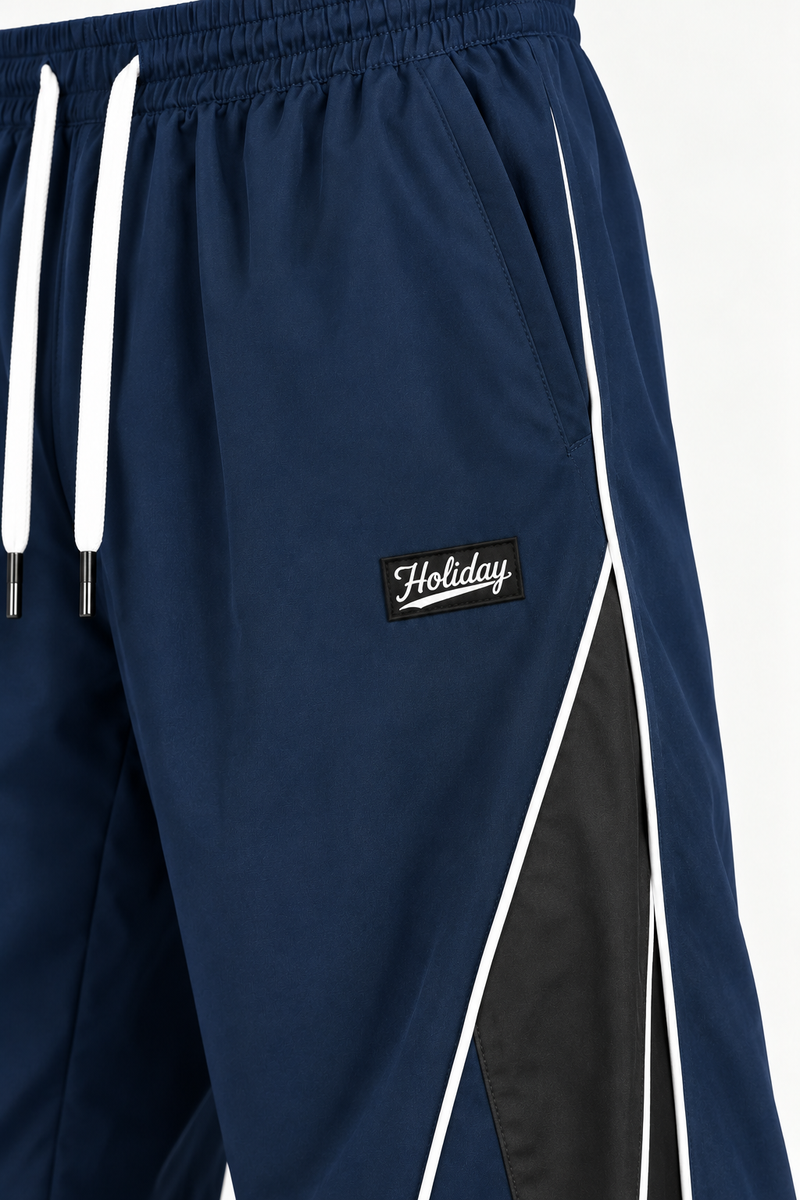 Men's Premium Piping Curved-Panel Track Pants