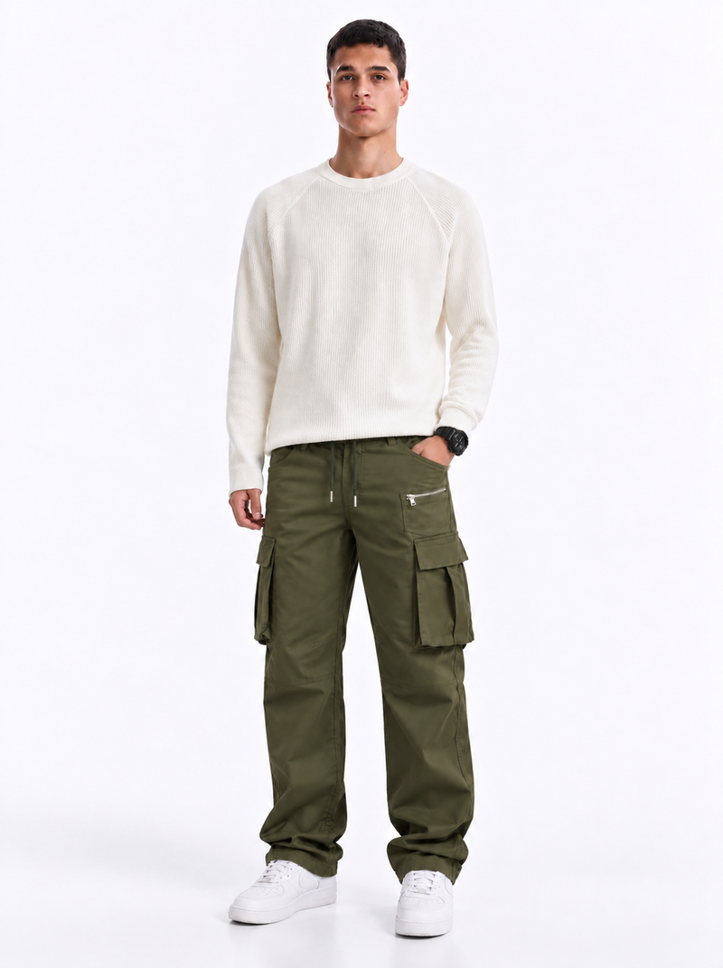 Men's Premium Multi-Pocket Drawstring Cargo