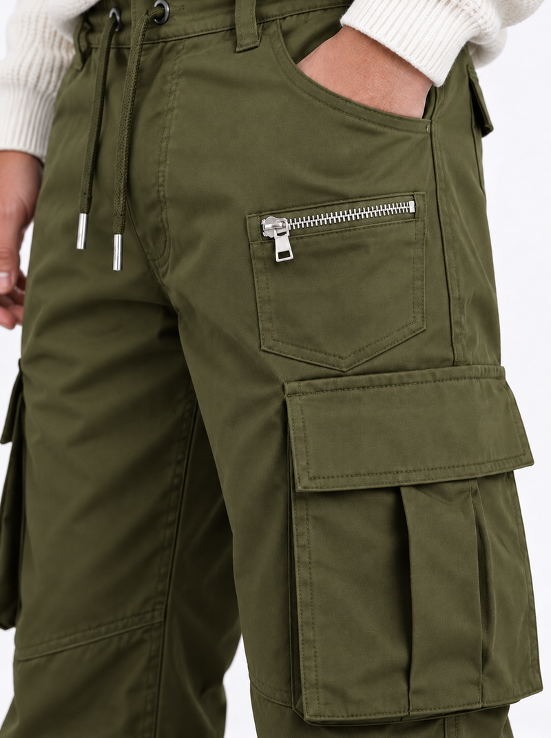 Men's Premium Multi-Pocket Drawstring Cargo