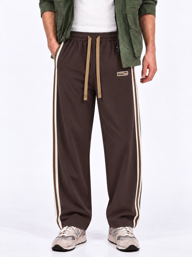 Men's Premium Side-Striped Straight-Leg Track Pants