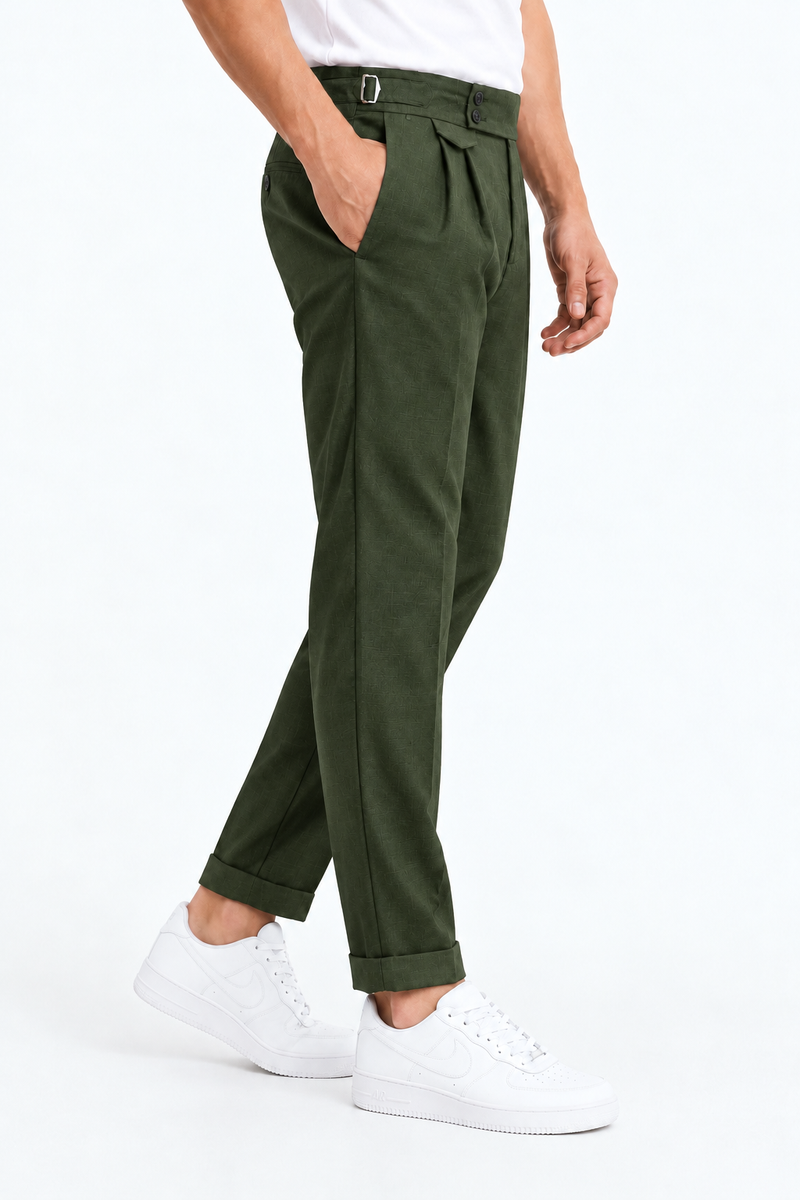 Men’s Premium Regular Pleated Side-Adjuster Trousers