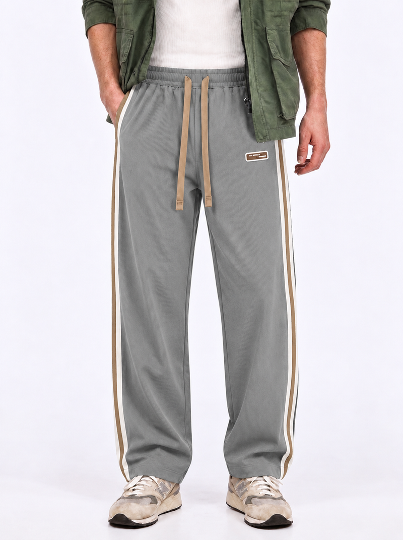 Men's Premium Side-Striped Straight-Leg Track Pants