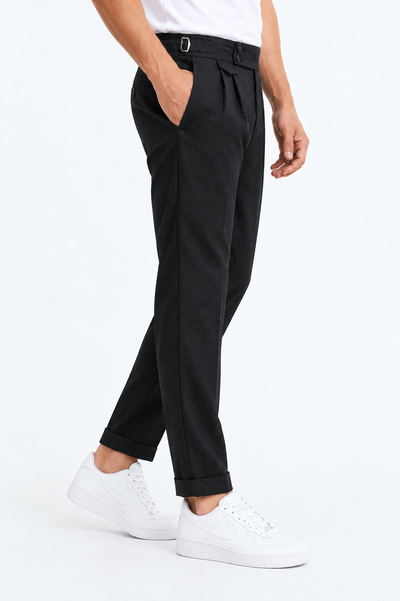 Men’s Premium Regular Pleated Side-Adjuster Trousers
