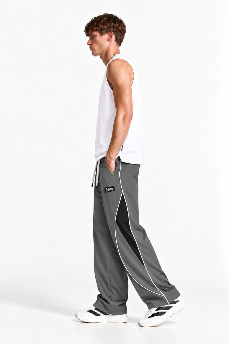 Men's Premium Piping Curved-Panel Track Pants