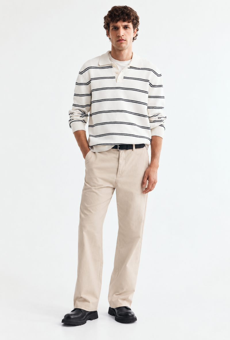 Men’s Premium Relaxed Straight-Leg Chino Trousers