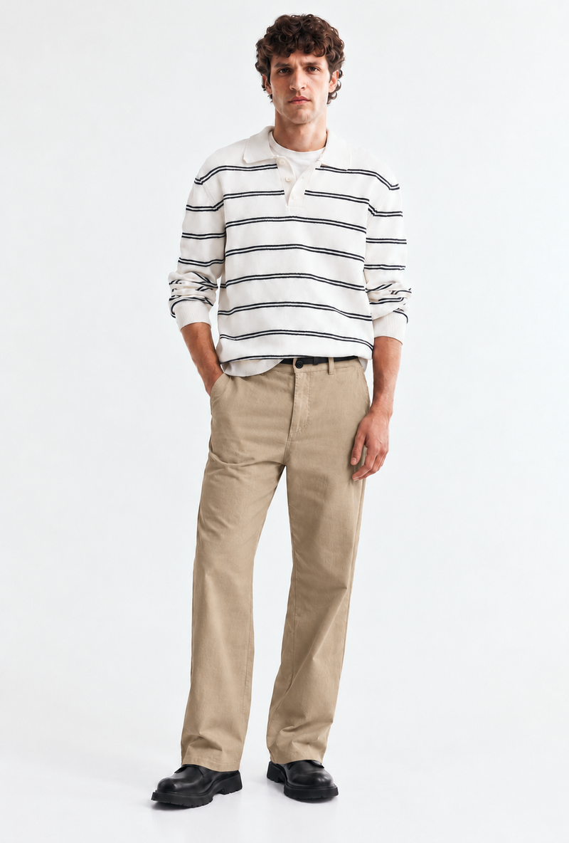 Men’s Premium Relaxed Straight-Leg Chino Trousers