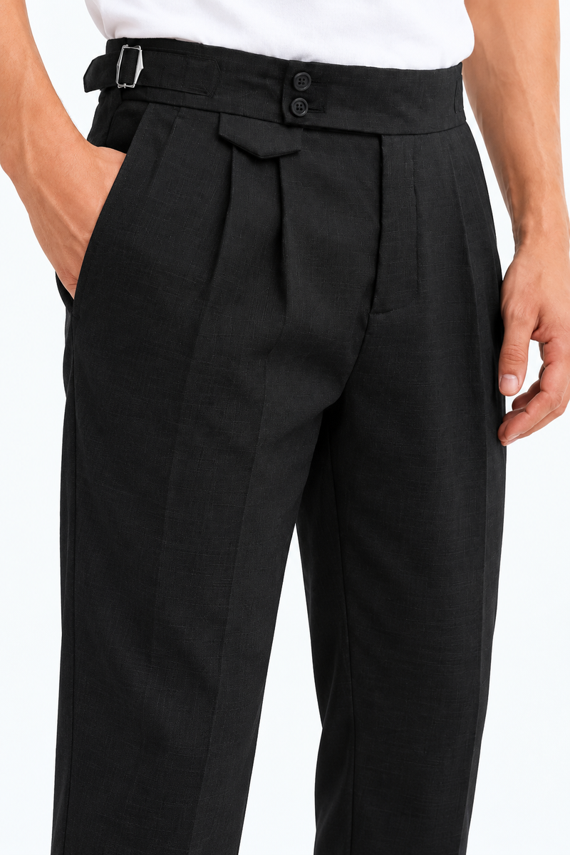 Men’s Premium Regular Pleated Side-Adjuster Trousers
