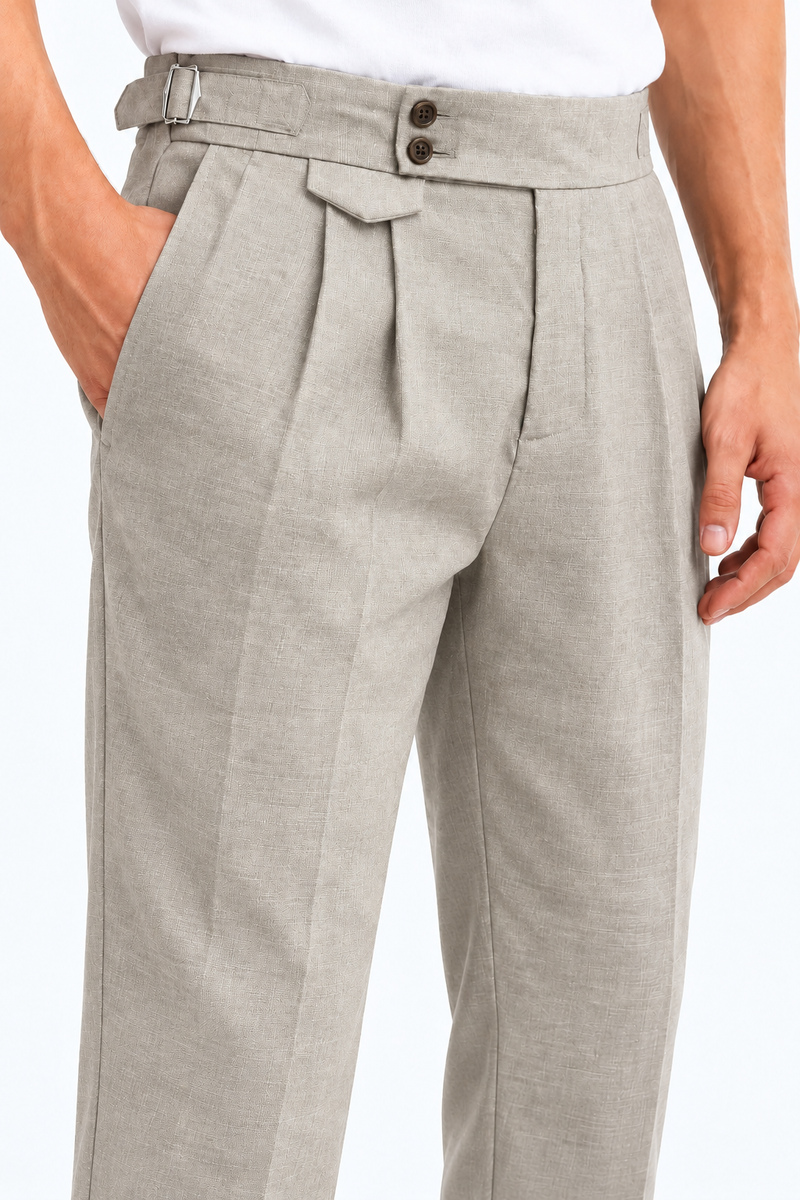 Men’s Premium Regular Pleated Side-Adjuster Trousers