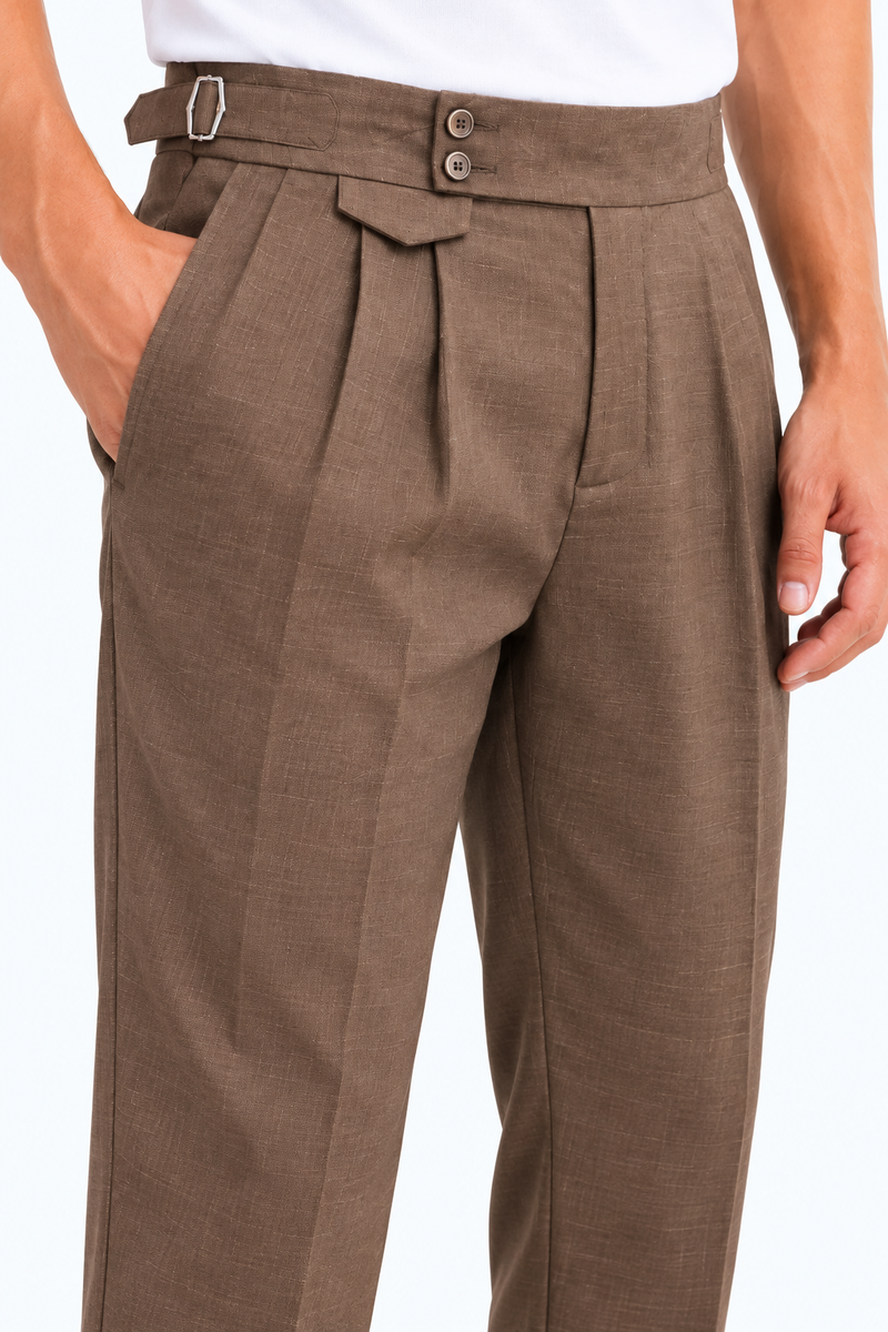 Men’s Premium Regular Pleated Side-Adjuster Trousers